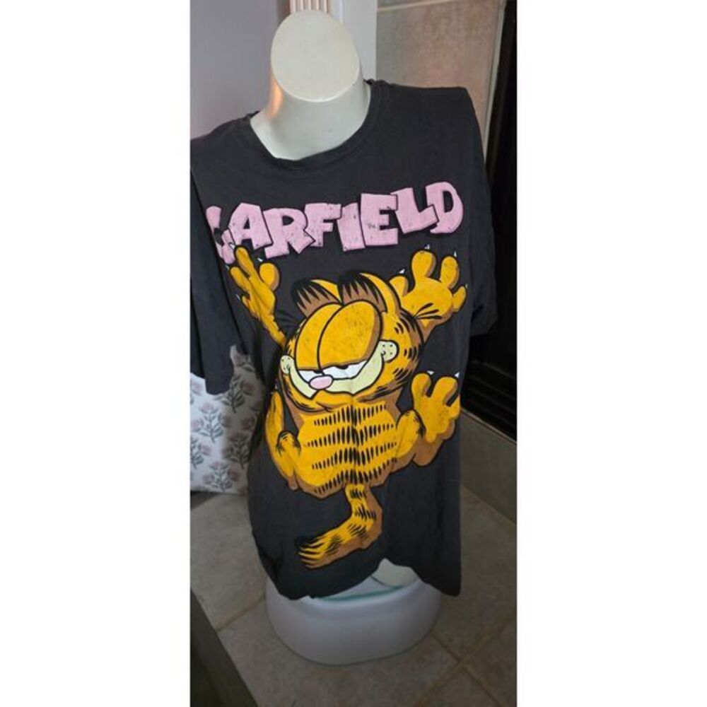 Garfield Graphic Short Sleeve Tee - Black/Pink - Picture 4 of 4